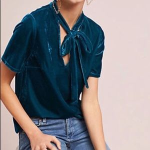 Anthropologie Sunday in Brooklyn Velvet Top